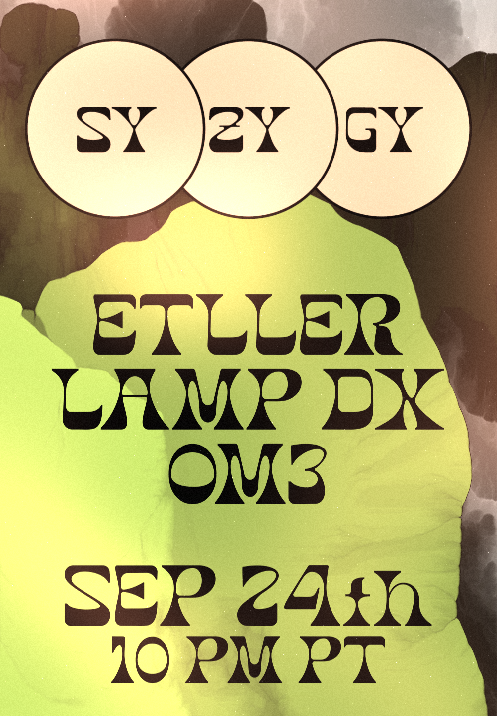 Flyer for SYZYGY ONE